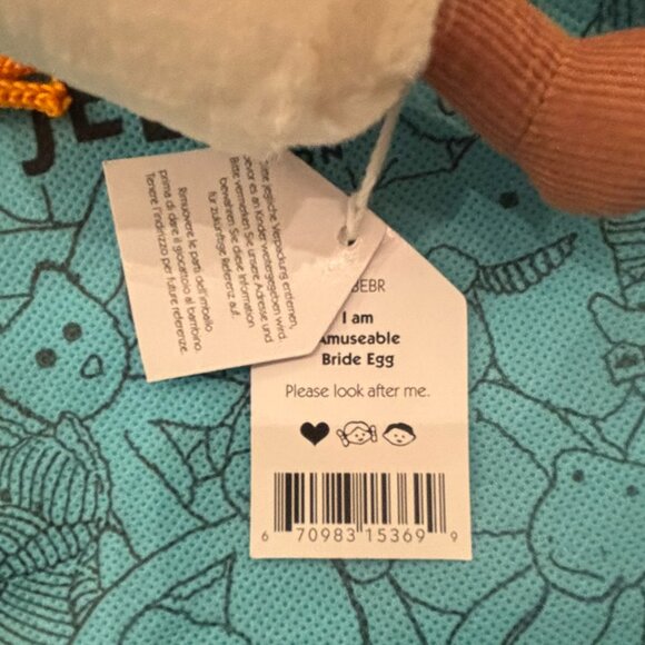 NWT Jellycat Amuseables Boiled Egg Bride and Groom Set - Picture 3 of 5